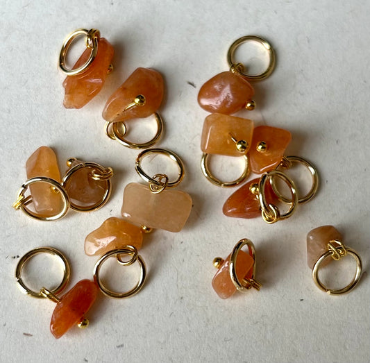 Orange gemstone charm C62