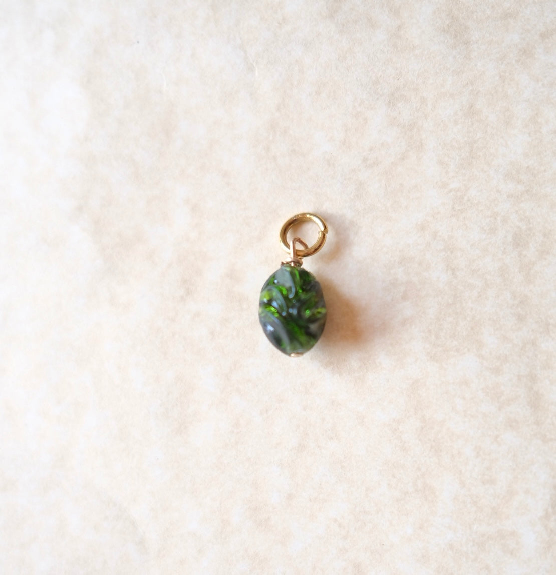 Green oval charm C80