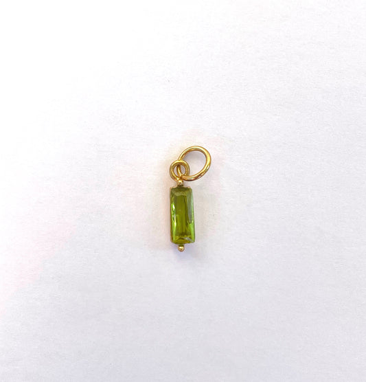 Shiny lime bar charm C41