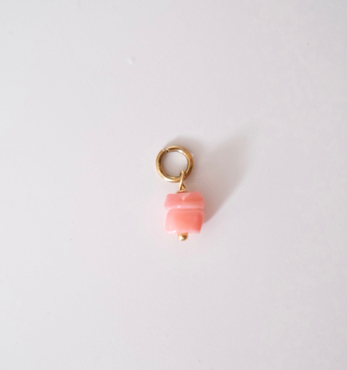 Peach gemstone charm C47