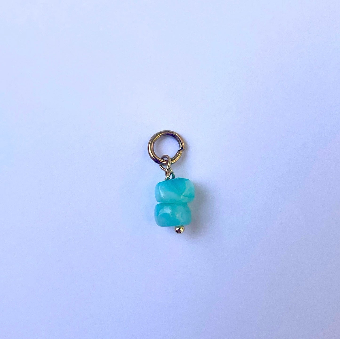 Turquoise gemstone charm C53