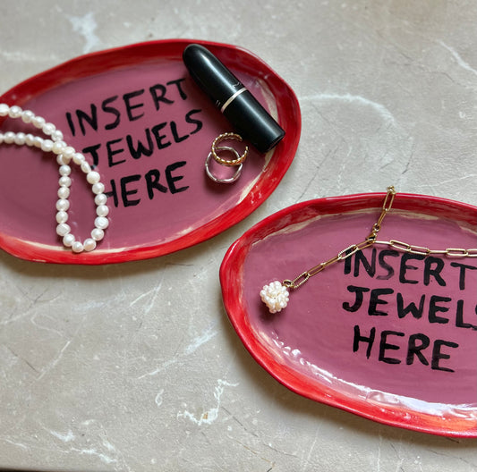 Insert jewels here - handcrafted ceramic plate